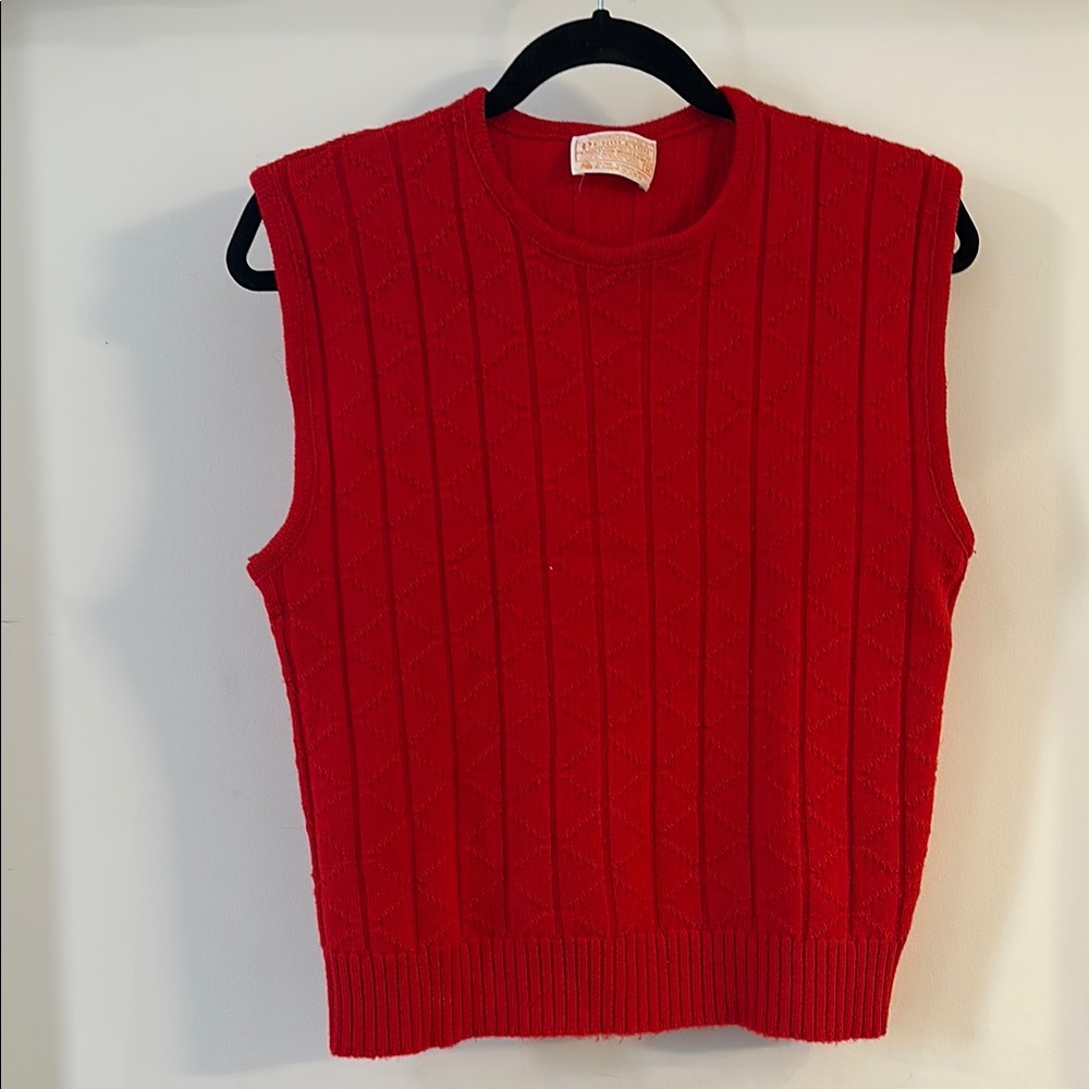 Pendleton Red Crew Neck Sweater Vest